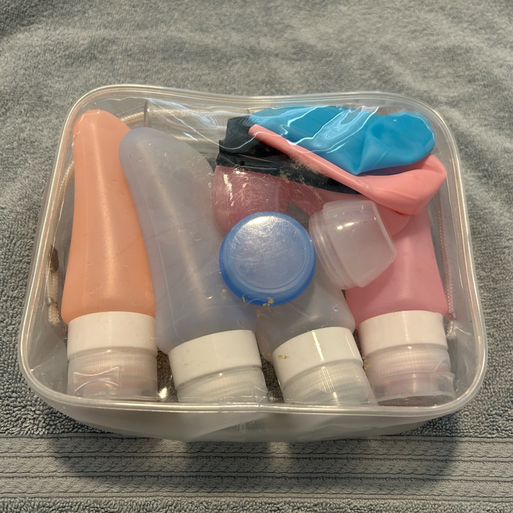 Pink Travel Silicone Bottle